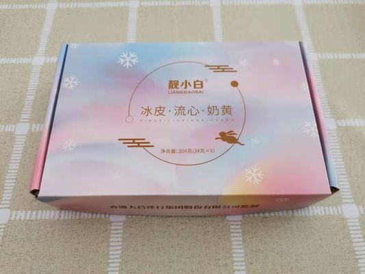 O pacote impresso colorido do cartão do Mooncake de CMYK encaixota e flauta corrugada