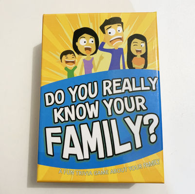 200 perguntas de cartões de jogo do papel do cartão do cartão da família 2,5&quot; *3.5”