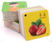 O quadrado dá forma a cartões flash rígidos da educação das crianças do cartão 2mm grossos