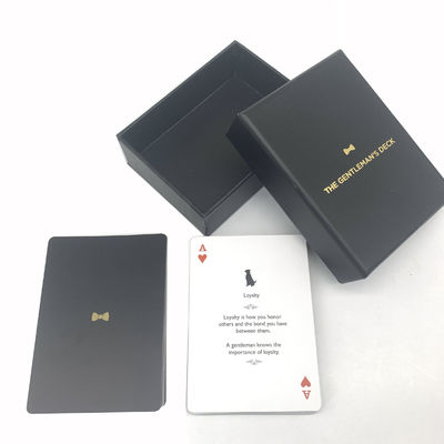 Cartões plásticos impermeáveis impressos costume do pôquer com 2PCS a caixa rígida 63x88mm