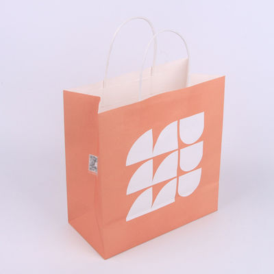 Sacos de compras recicláveis do papel de embalagem de ROHS com impressão deslocada do punho 4C