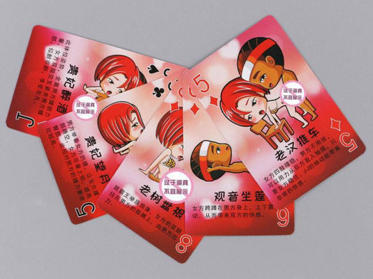 Adultos impressos feitos sob encomenda 52 especiais dos cartões de jogo projetados para amantes